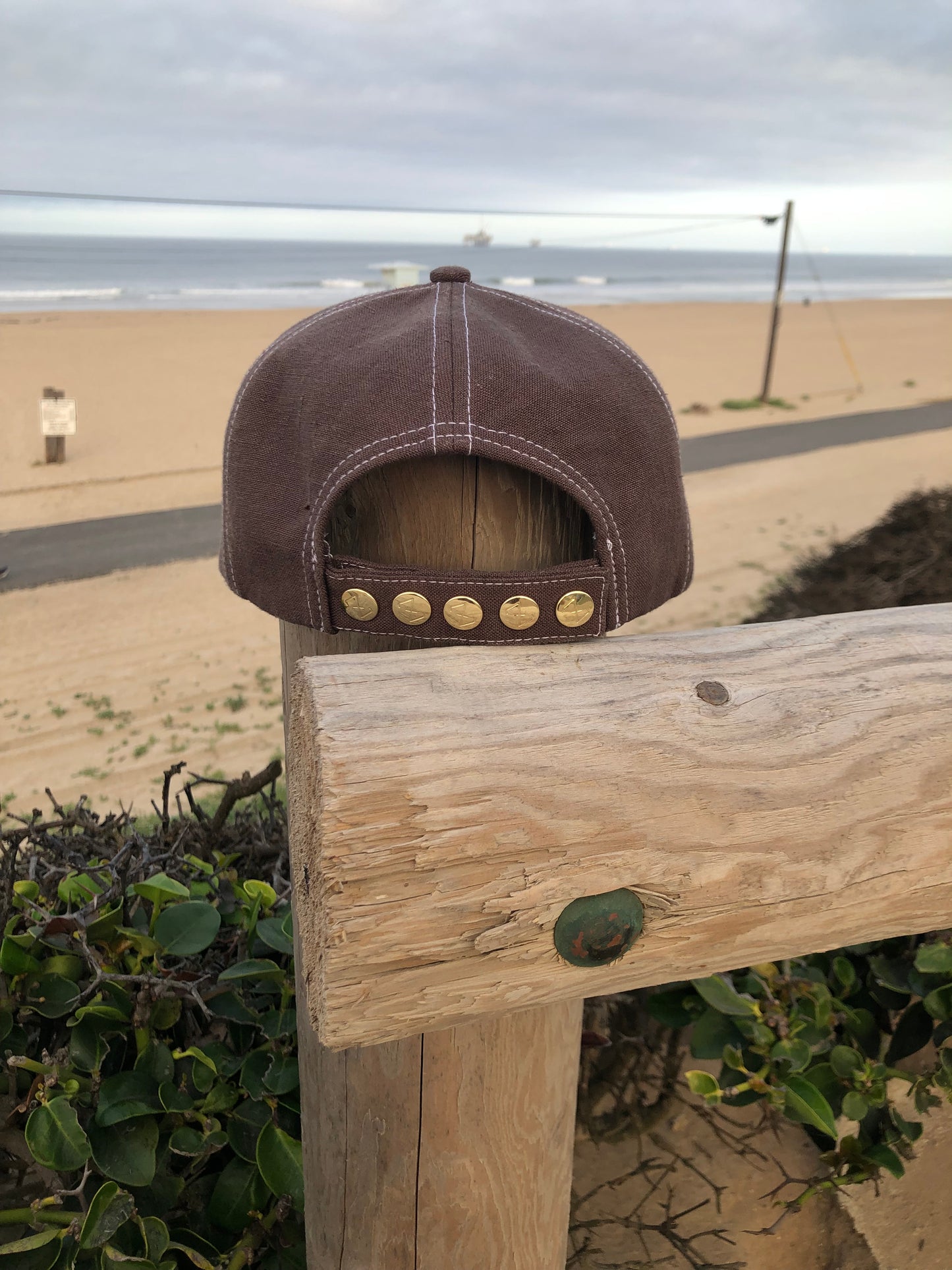 Espresso 7 Panel Flat Brim Hemp Hat